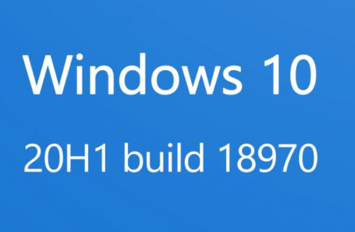 Windows 10 20H1, build 18970 for Insiders of Fast Ring