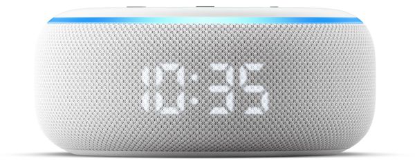 The New Amazon Echo Dot with clock
