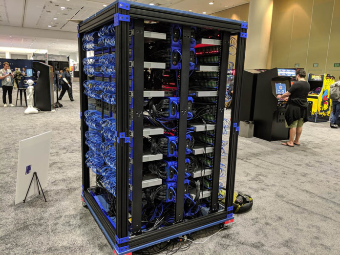 This little supercomputer is based on a cluster of 1060 Rasberry Pi