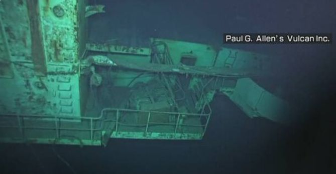 The first American aircraft carrier sunk by a Japanese kamikaze discovered