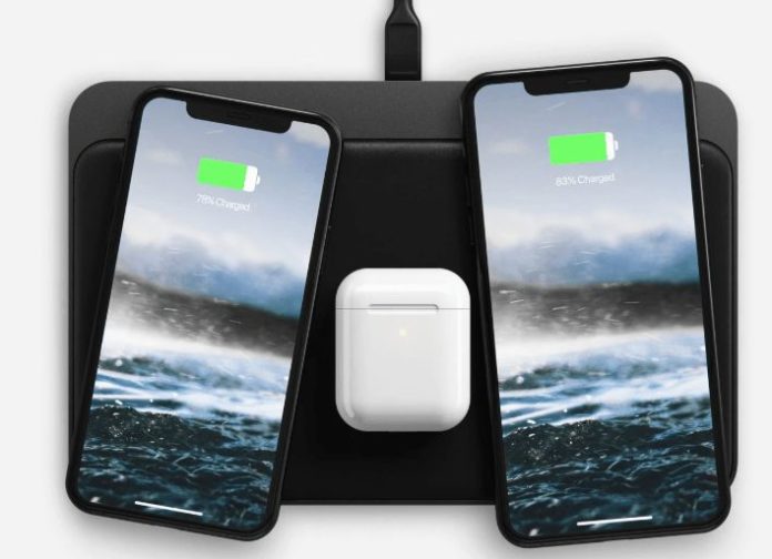 The new NOMAD wireless charging base, it charges at any point on its surface
