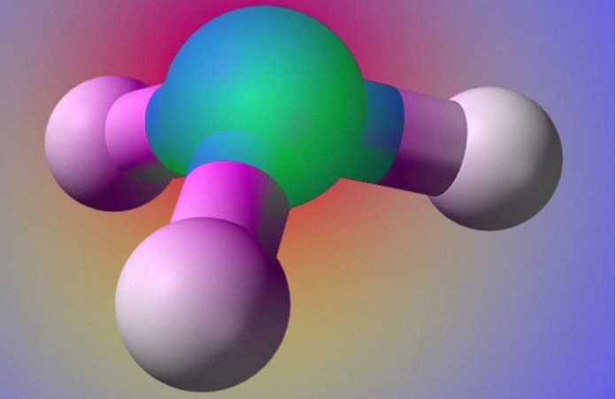 A strong electric field forced the ammonia molecule to stop turning out