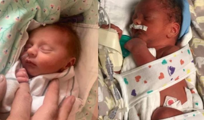 In Indiana (USA), A mother gives birth to twins born on a different day, month, year ... and decade
