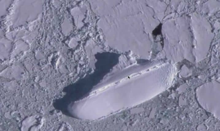 A Mysterious frozen ship discovered near Antarctica