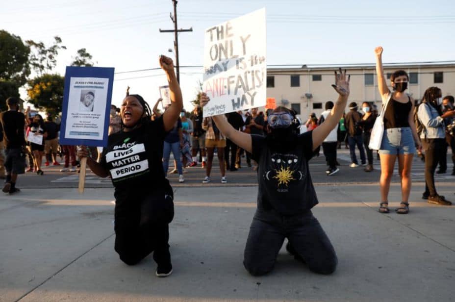 Deadly US police shooting of another young African-American, sparks protests in Los Angeles