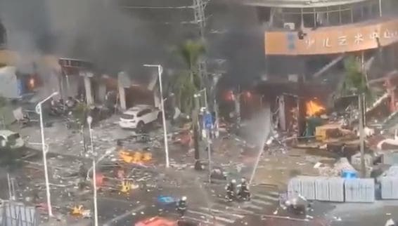 Several injured by explosion near hotel in Chinese city of Zhuhai