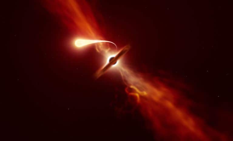 Astronomers record the closest tidal destruction of a star swallowed by a black hole