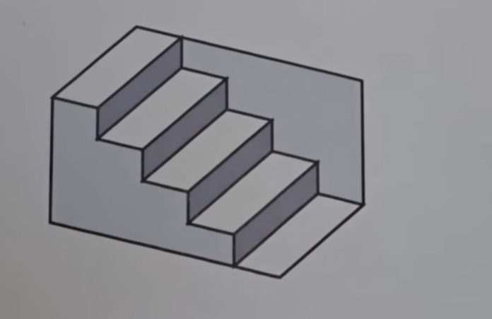 The 3D ladder of Schroder: the best optical illusion of 2020