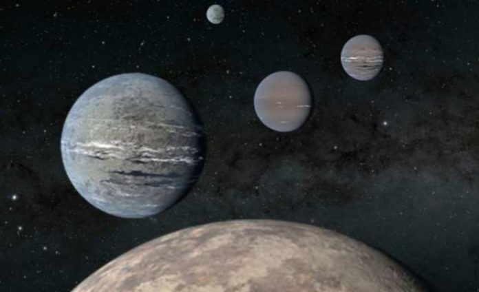 Schoolchildren help finding a system of four exoplanets