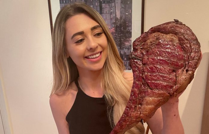 Flintstones Challenge: Food blogger shares her 2.5 kgs massive tomahawk wagyu beef steak