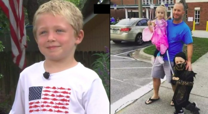 In Florida, a 7-year-old hero saved his father and sister from a terrible death