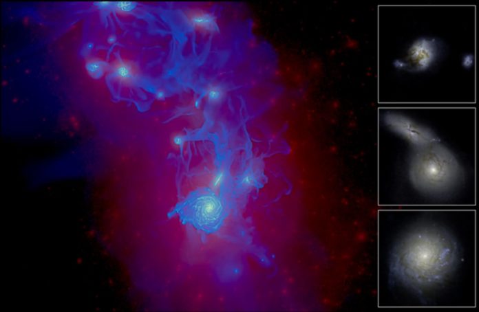 This is how young and chaotic galaxies evolve into spiral galaxies like the Milky Way over time