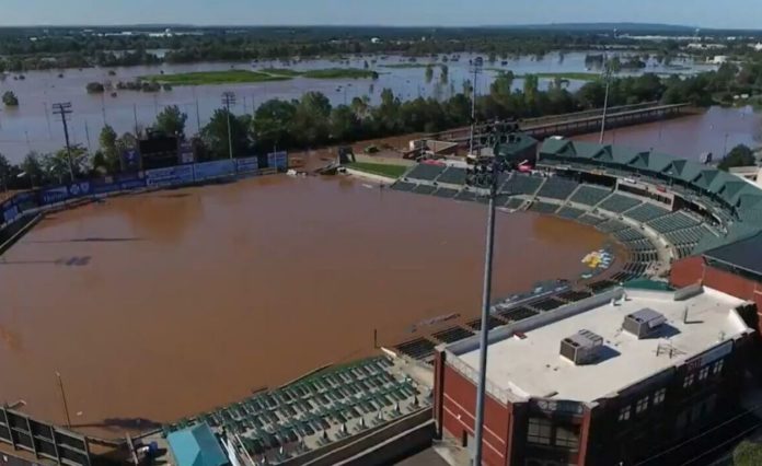 Hurricane Ida Completely Submerges Yankees Minor League Stadium - Video