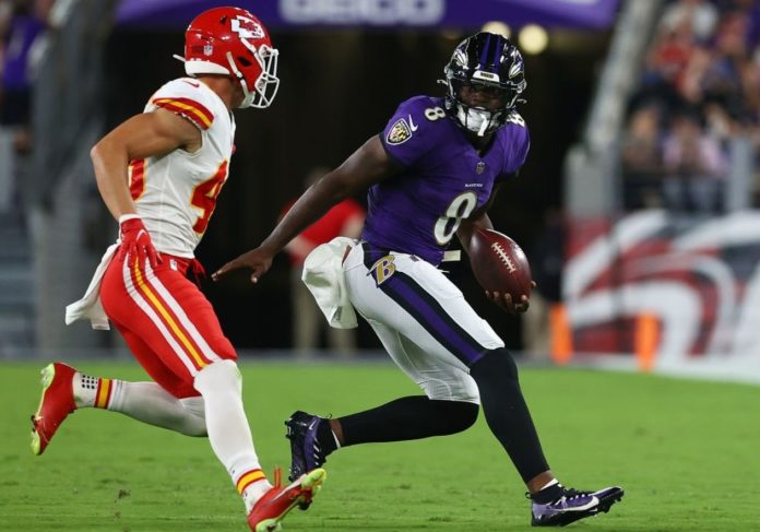 Lamar Jackson, Baltimore Ravens, on finally beating Kansas City Chiefs finally 'Feels good to get that monkey off of our back'