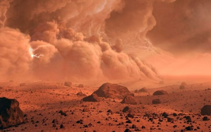 Martian dusty storms may cause electromagnetism on Earth