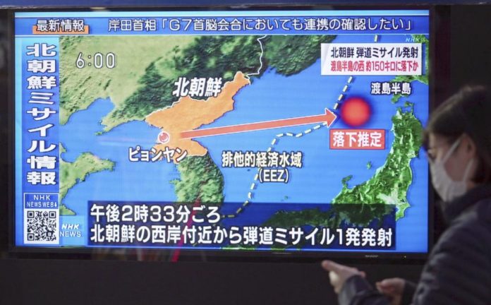 N. Korea conducts another warhead-ready missile test amid Russia’s invasion of Ukraine