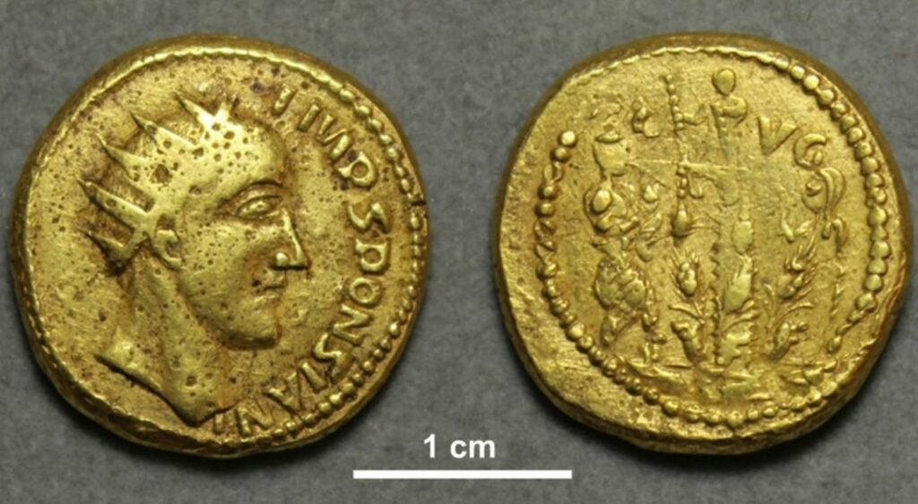 Kadim Altın Paralar, Sponsian Adlı Tek Clue Romalılar Var Oldu, Sahte Değil Gerçek