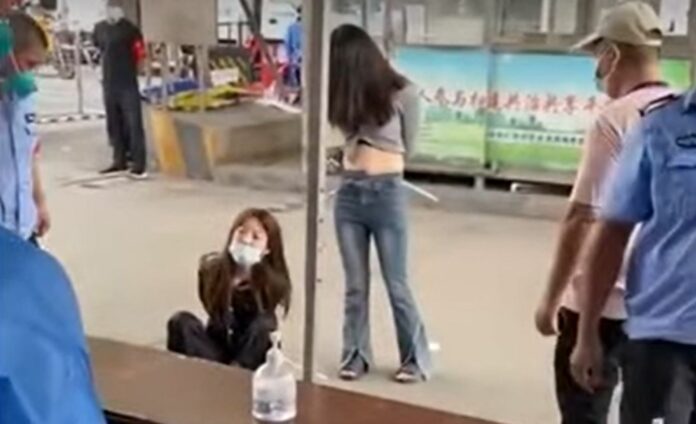 Shocking Video Shows Women Being Tied And Shamed By Covid Security In China For Not Wearing Mask