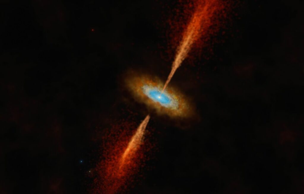 For the First Time: Astronomers Spot Massive Young Star Forming Unique Rotating Disc